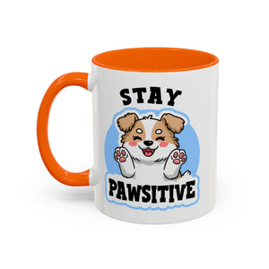 Cute Stay Pawsitive Coffee Mug - Perfect Gift for Dog Lovers mental health