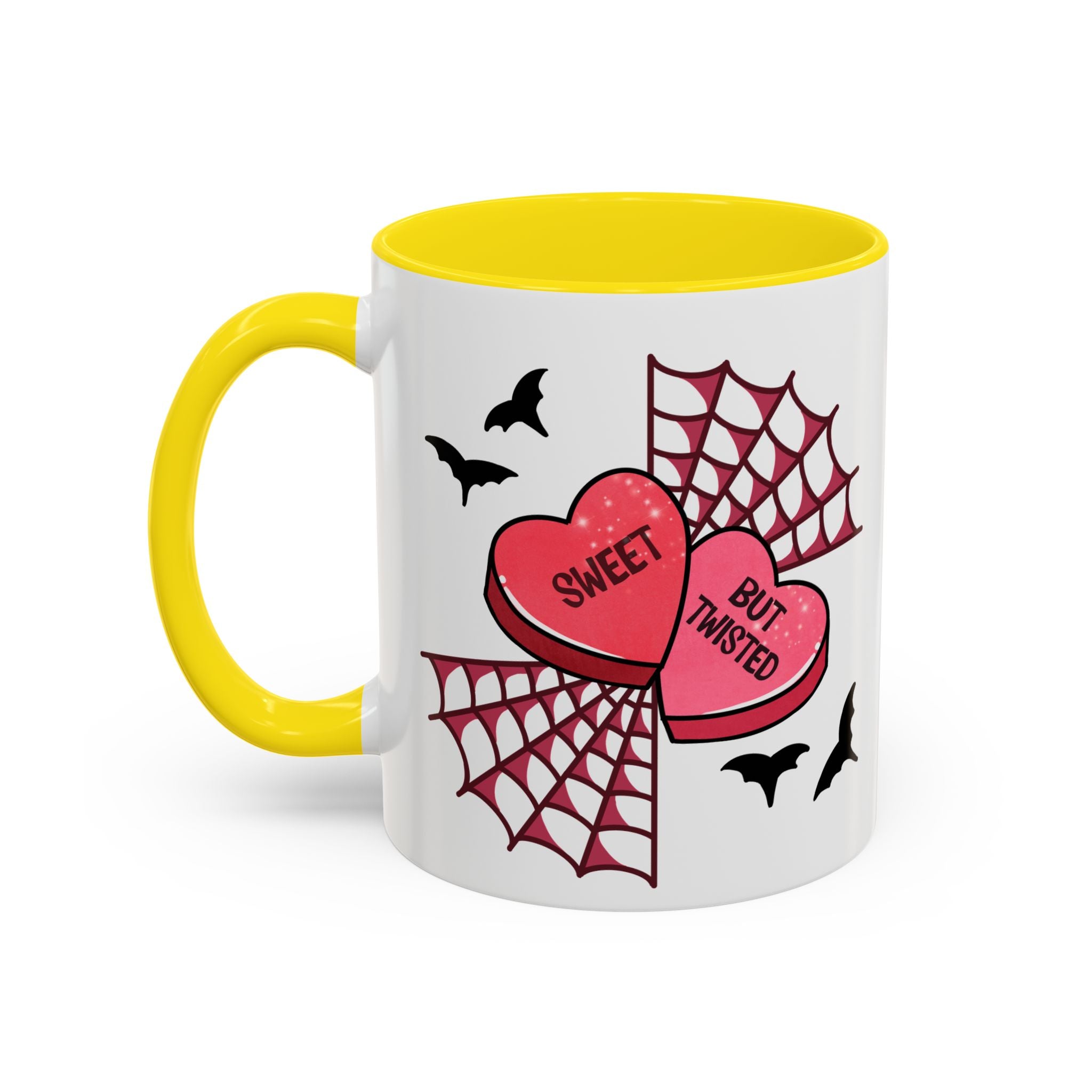 Sweet But Twisted Coffee Mug — Halloween Candy Heart Accent Mug