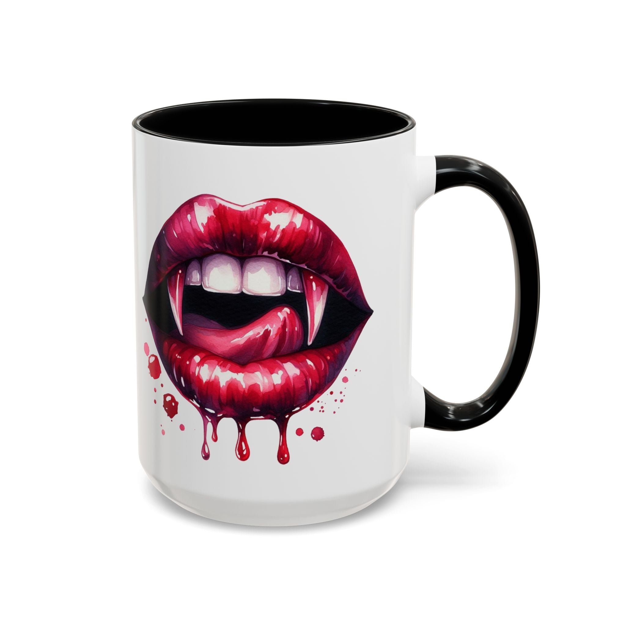 Gothic Vampire Teeth Coffee Mug – Perfect for Halloween, Spooky Occasions, Gift for Horror Lovers, Unique Accent Cup