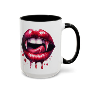 Gothic Vampire Teeth Coffee Mug – Perfect for Halloween, Spooky Occasions, Gift for Horror Lovers, Unique Accent Cup
