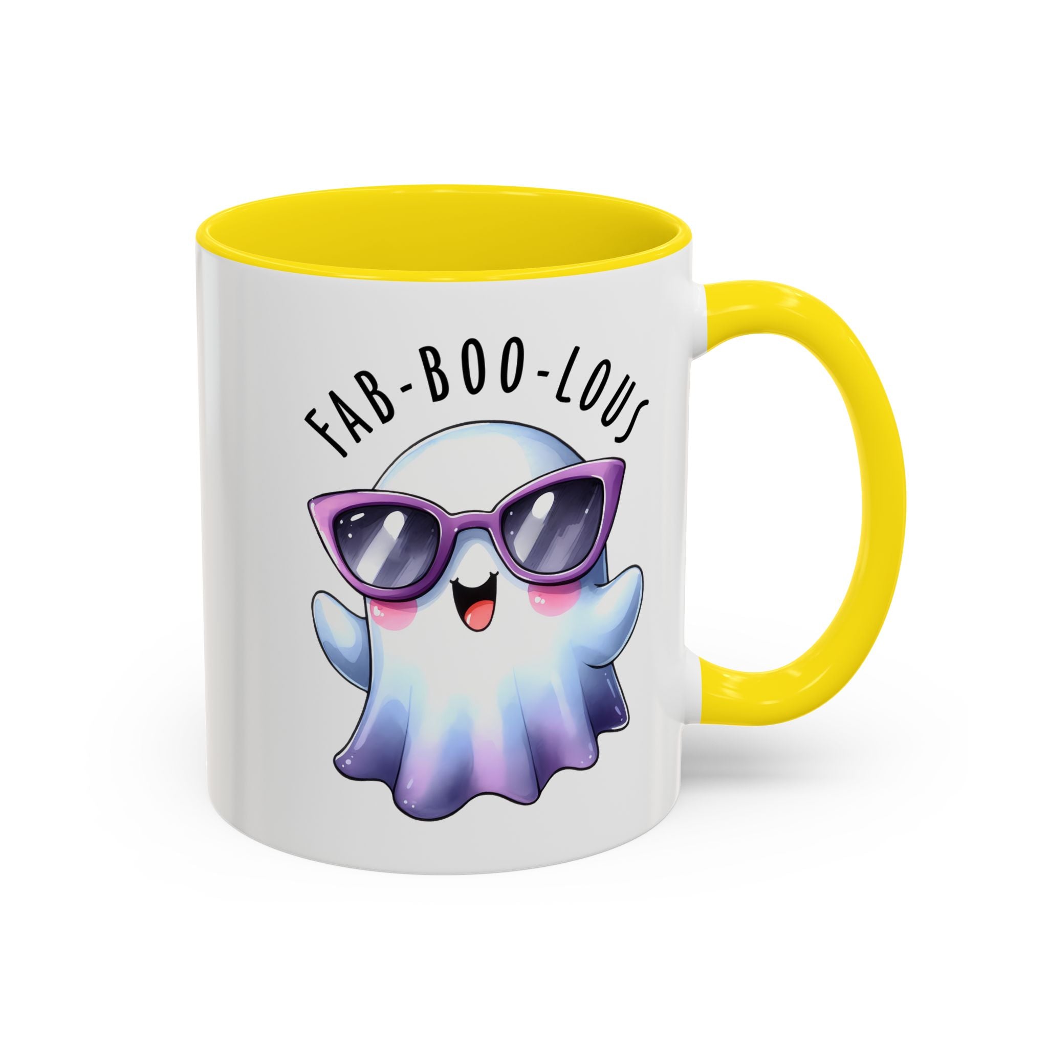 Fab-Boo-Lous Ghost Coffee Mug | Cute Halloween Mug, Fun Gift for Ghost Lovers, Spooky Seasonal Decor, Adorable Tea Cup