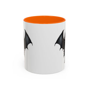 gothic vampire girl with wings horror art Accent Coffee Mug (11, 15oz) vamp14