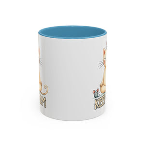 Serene Cat Coffee Mug, Funny Pet Lover's Gift, Cute Keepsake for Relaxation, Relaxing Drinkware, Quirky Home Decor