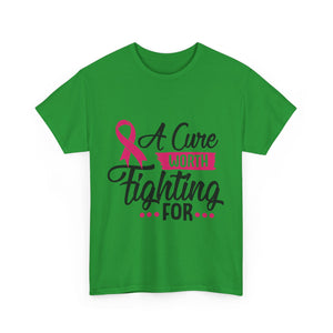 Breast Cancer Awareness Tee, A Cure Worth Fighting For Shirt, Unisex Support T-Shirt, Gift for Hope and Strength, Fundraising Apparel