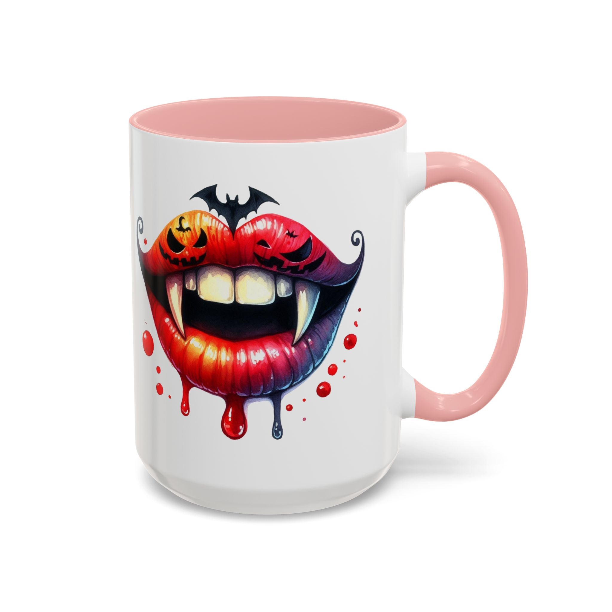 Halloween Vampire Coffee Mug, Spooky Drinkware, Goth Kitchen Decor, Pumpkin Mug, Horror Lover Gift