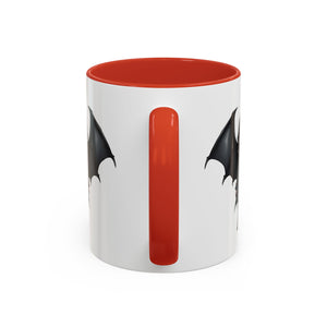 gothic vampire girl with wings horror art Accent Coffee Mug (11, 15oz) vamp14