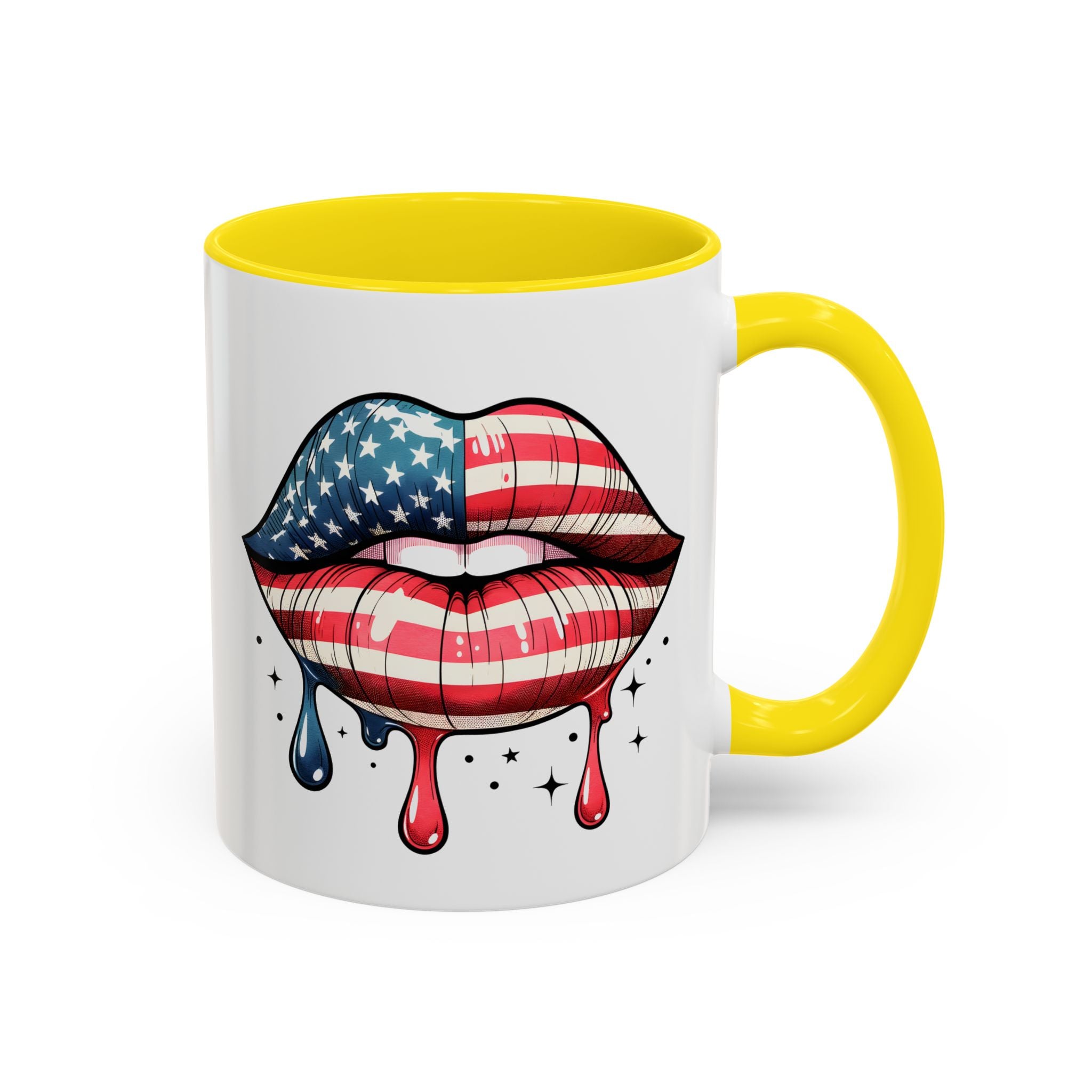 Patriotic Lip Print Coffee Mug – 11oz & 15oz