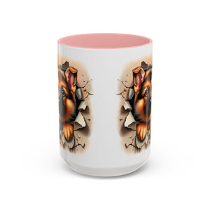 German Shepherd Accent Coffee Mug | Dog Lover Gift, Tasty Hot Beverage Cup, Pet Themed Kitchenware, Animal Adoption Cup, Unique Pet Gift