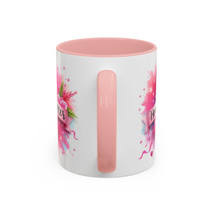 Pink Ribbon Healing Coffee Mug | Support Cancer Awareness | Inspirational Gift | Breast Cancer Support | 11oz & 15oz Options