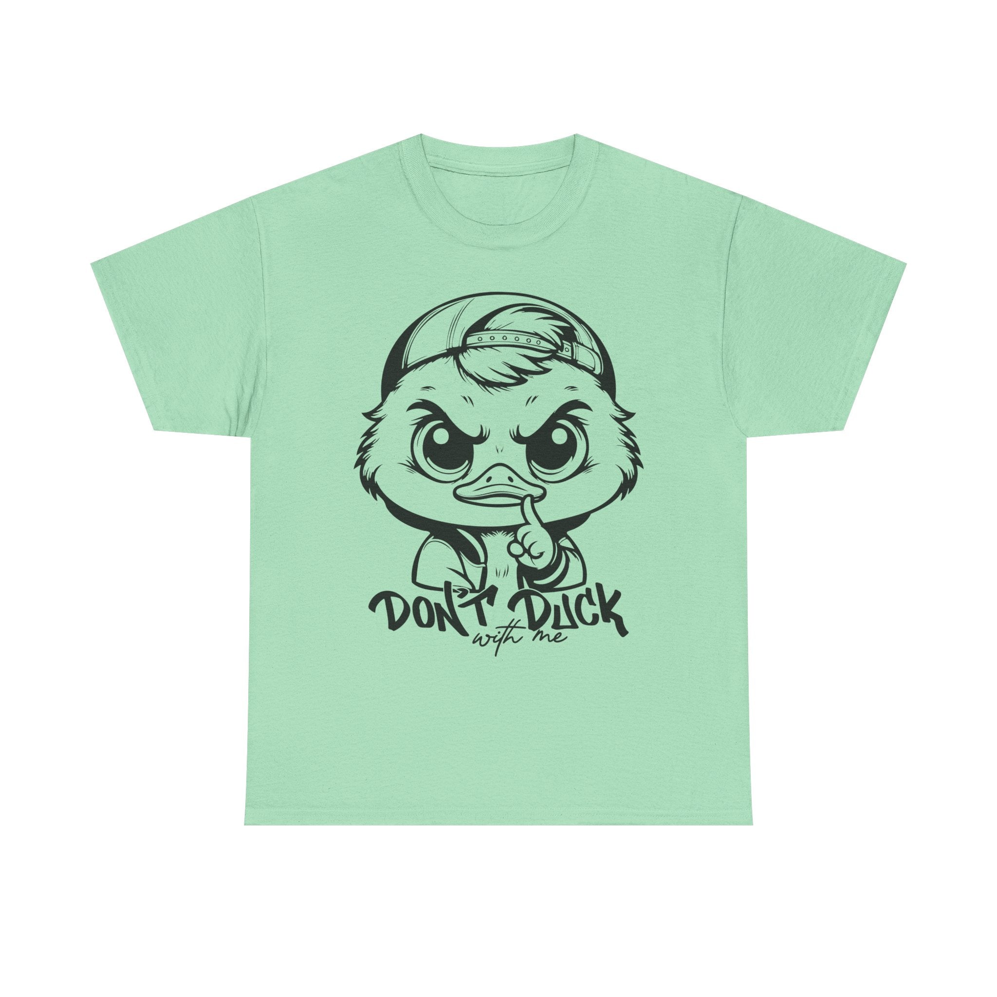 Don't Duck With Me Unisex Heavy Cotton Tee - Fun Cartoon Design Perfect for Casual Days