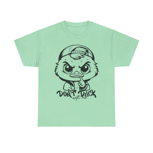 Don't Duck With Me Unisex Heavy Cotton Tee - Fun Cartoon Design Perfect for Casual Days