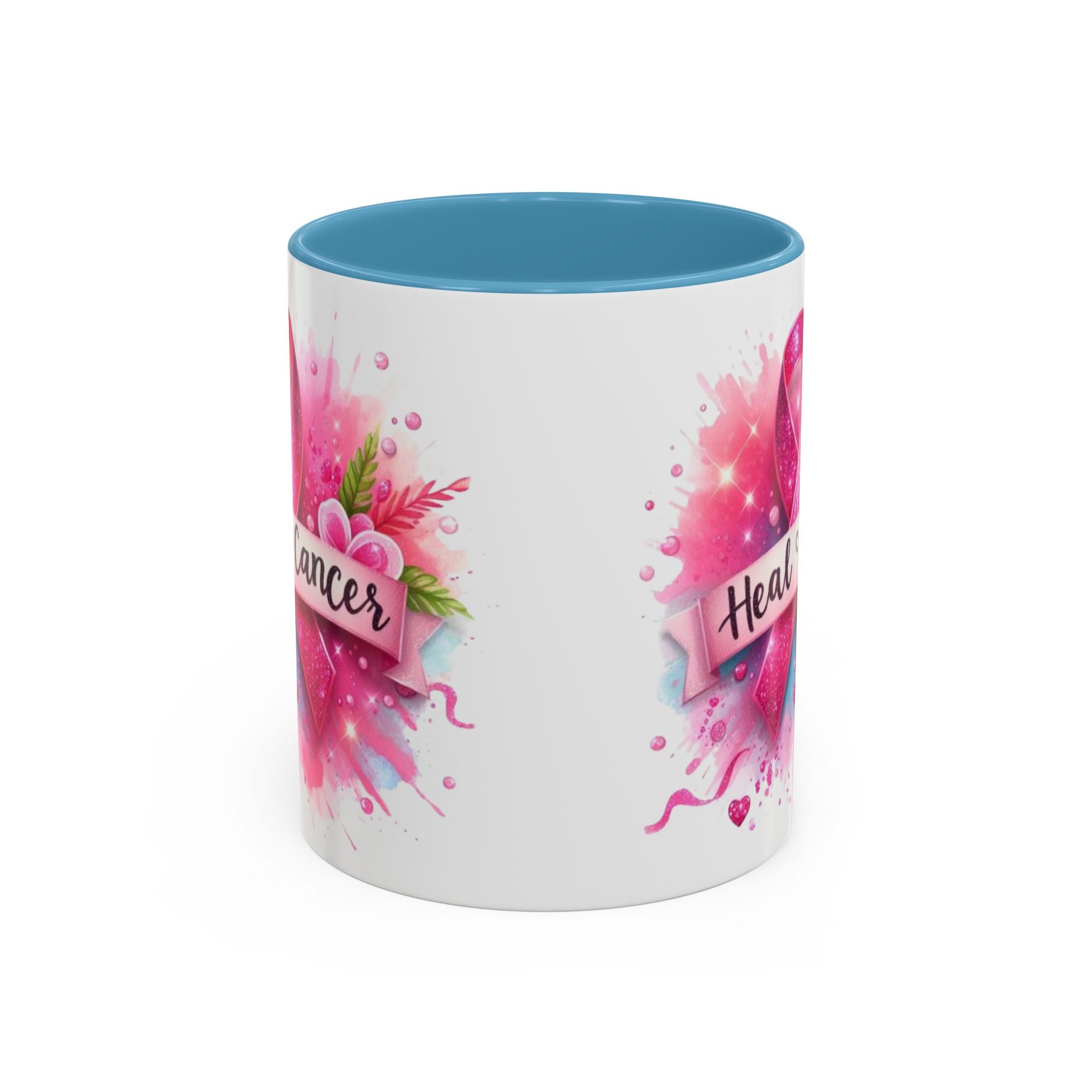 Pink Ribbon Healing Coffee Mug | Support Cancer Awareness | Inspirational Gift | Breast Cancer Support | 11oz & 15oz Options