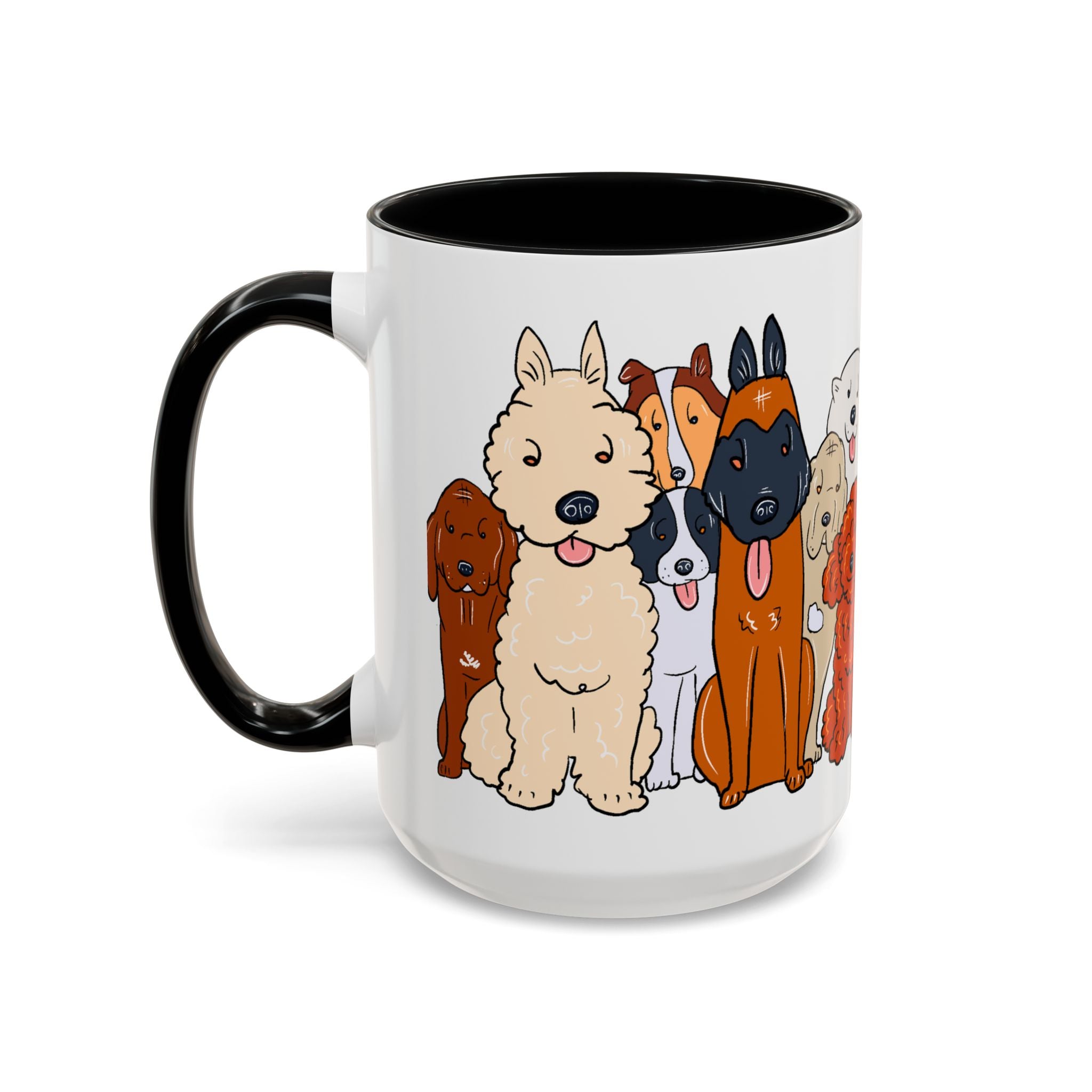 Cute Dog Breed Accent Coffee Mug, Pet Lover Gift, Canine Mug, Gifts for Dog Owners, Puppy Lover Mug