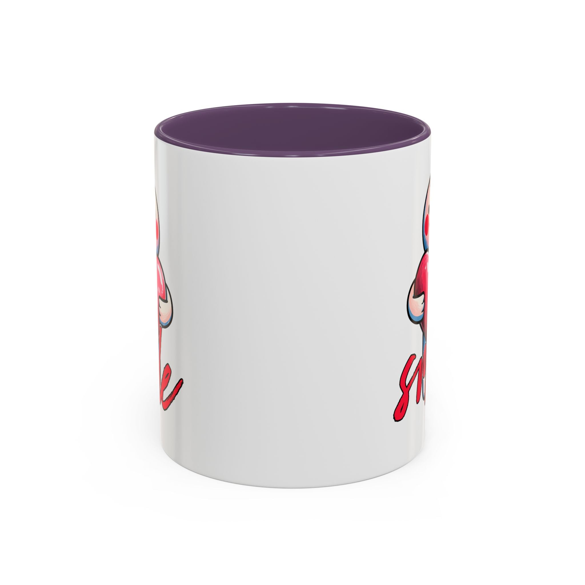 Smiling Heart Accent Coffee Mug - 11oz & 15oz | Cute Gift for Friends & Family