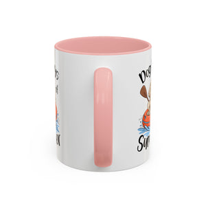 Dog Days of Summer Coffee Mug, Cute Dog Mug, Pet Lover Gift, Summer Vibes, Beach Decor, Fun Pet Cup, Canoeing Dog Design