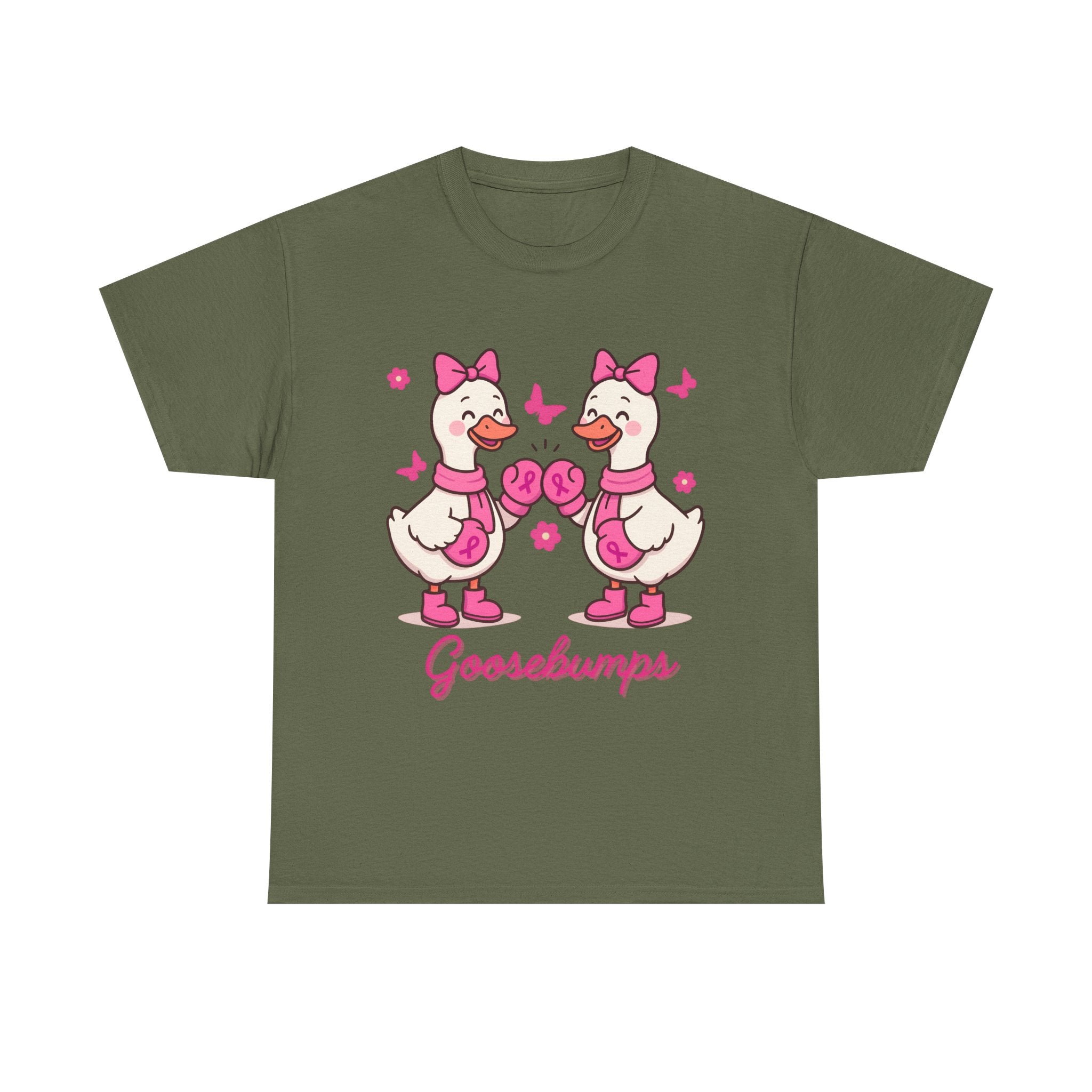 Cancer awareness Goosebumps Unisex Cotton Tee for Animal Lovers, Gift for Friends, Casual Wear,