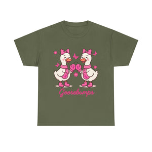 Cancer awareness Goosebumps Unisex Cotton Tee for Animal Lovers, Gift for Friends, Casual Wear,