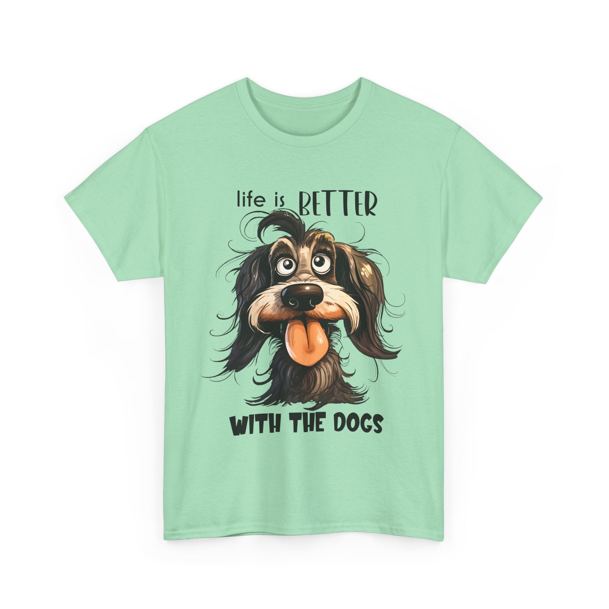 Life is Better with the Dogs Unisex Tee, Funny Dog Lover T-Shirt, Pet Gift, Dog Mom Shirt, Animal Lover Apparel