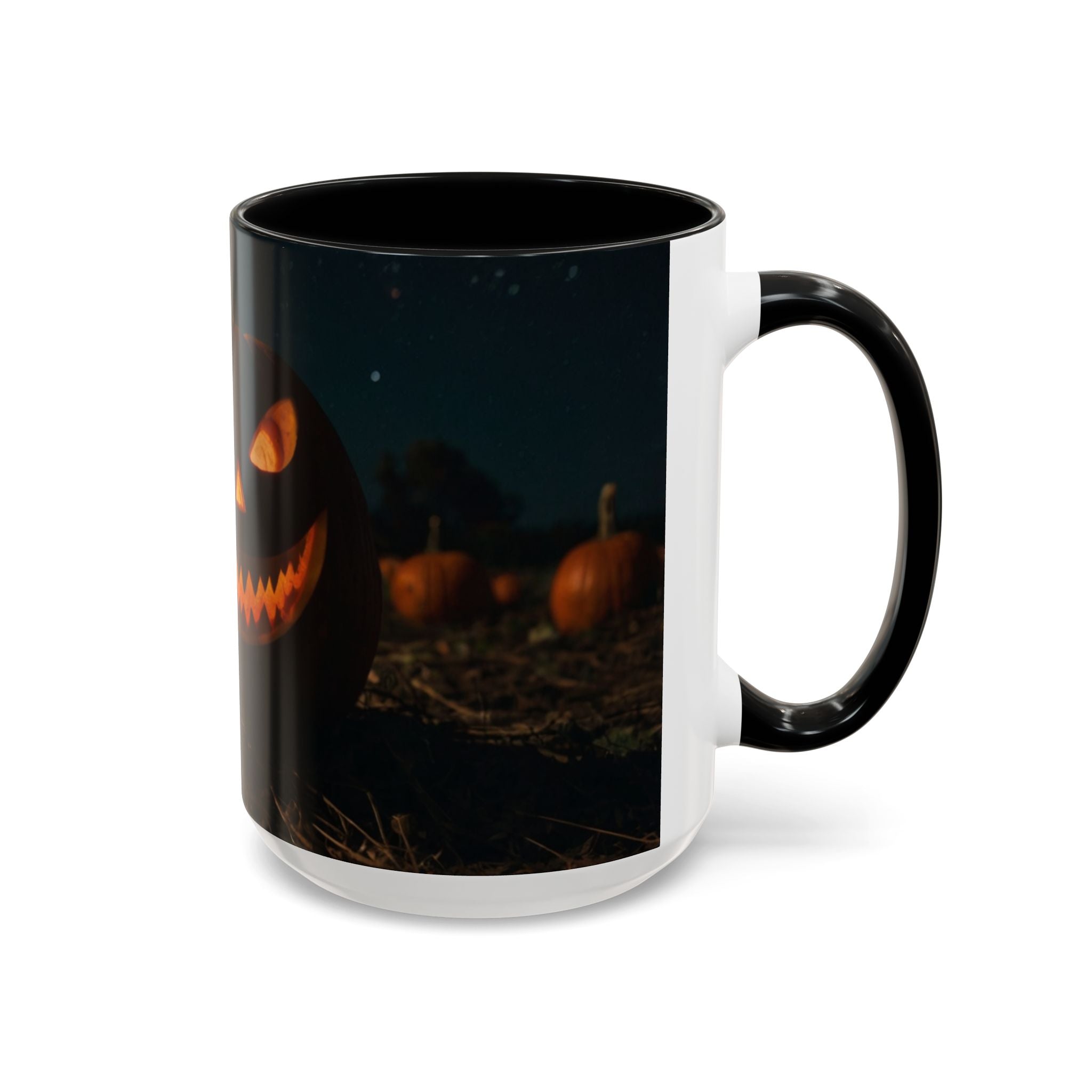 Halloween Pumpkin Accent Coffee Mug - Spooky Design for Fall Celebrations horror full moon