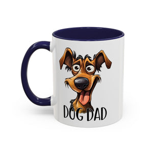 Dog Dad Accent Coffee Mug - Fun Gift for Dog Lovers, Pet Fathers, Father's Day, Birthday, Coffee Lovers