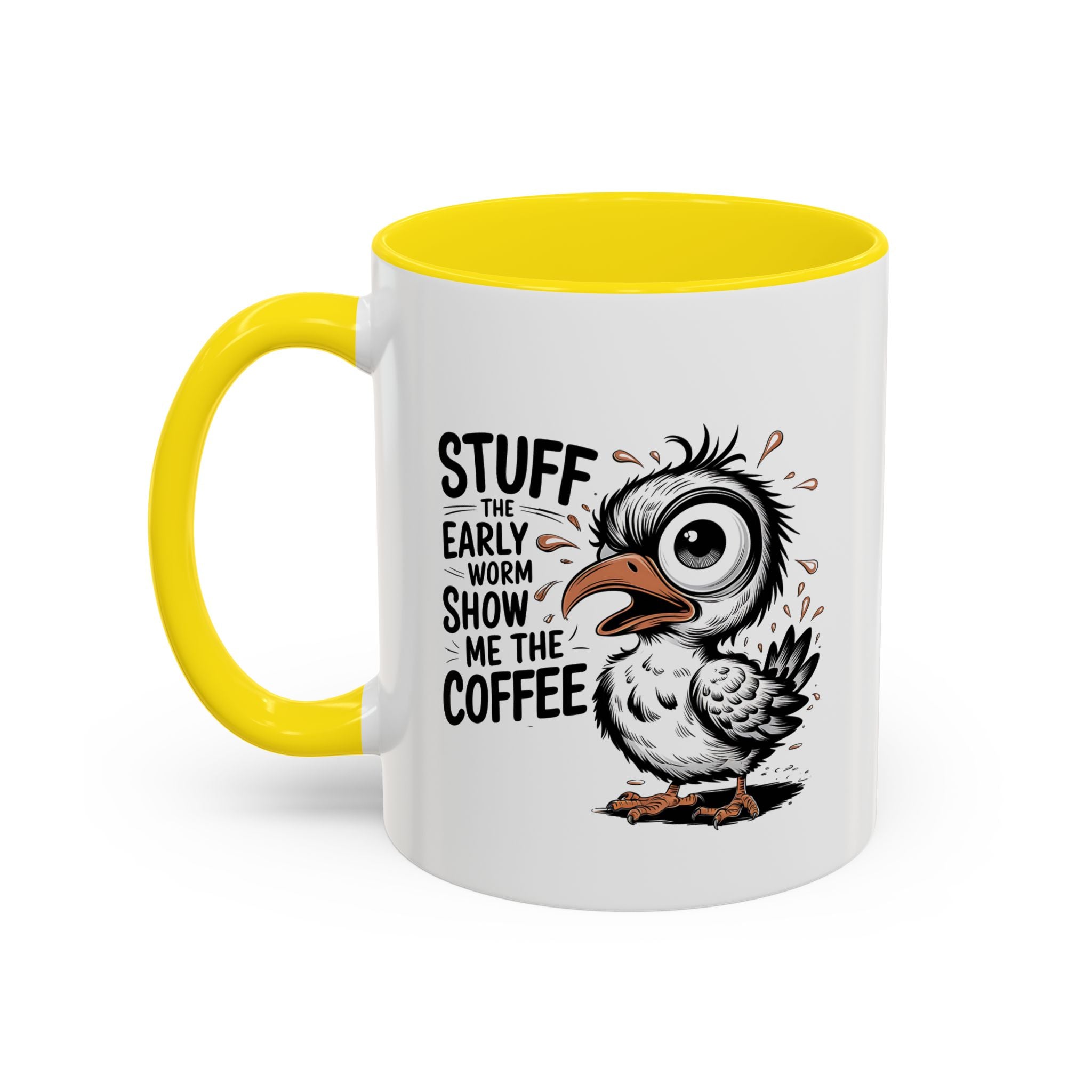 Quirky Coffee Mug with Owl Design | Gift for Coffee Lovers, Unique Office Mug, Fun Morning Coffee Cup, Bird-Themed Mug, Early Bird Gift