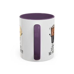 Stay Positive Accent Coffee Mug - 11oz & 15oz - Cute Light Bulb & Battery Design