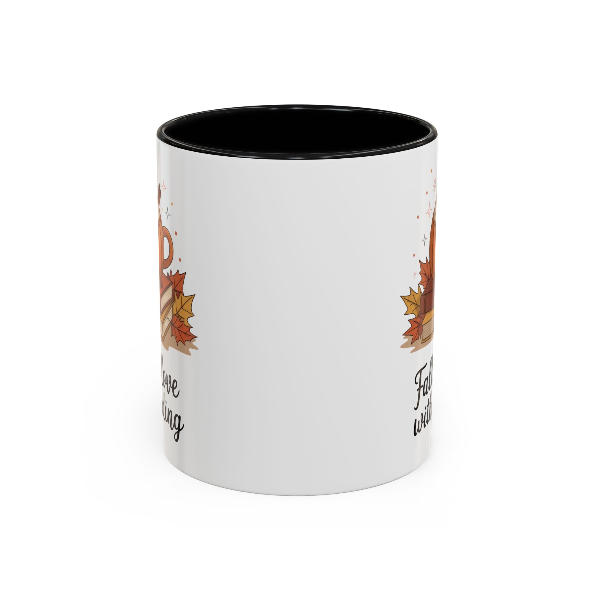 Fall-Themed Coffee Mug for Book Lovers
