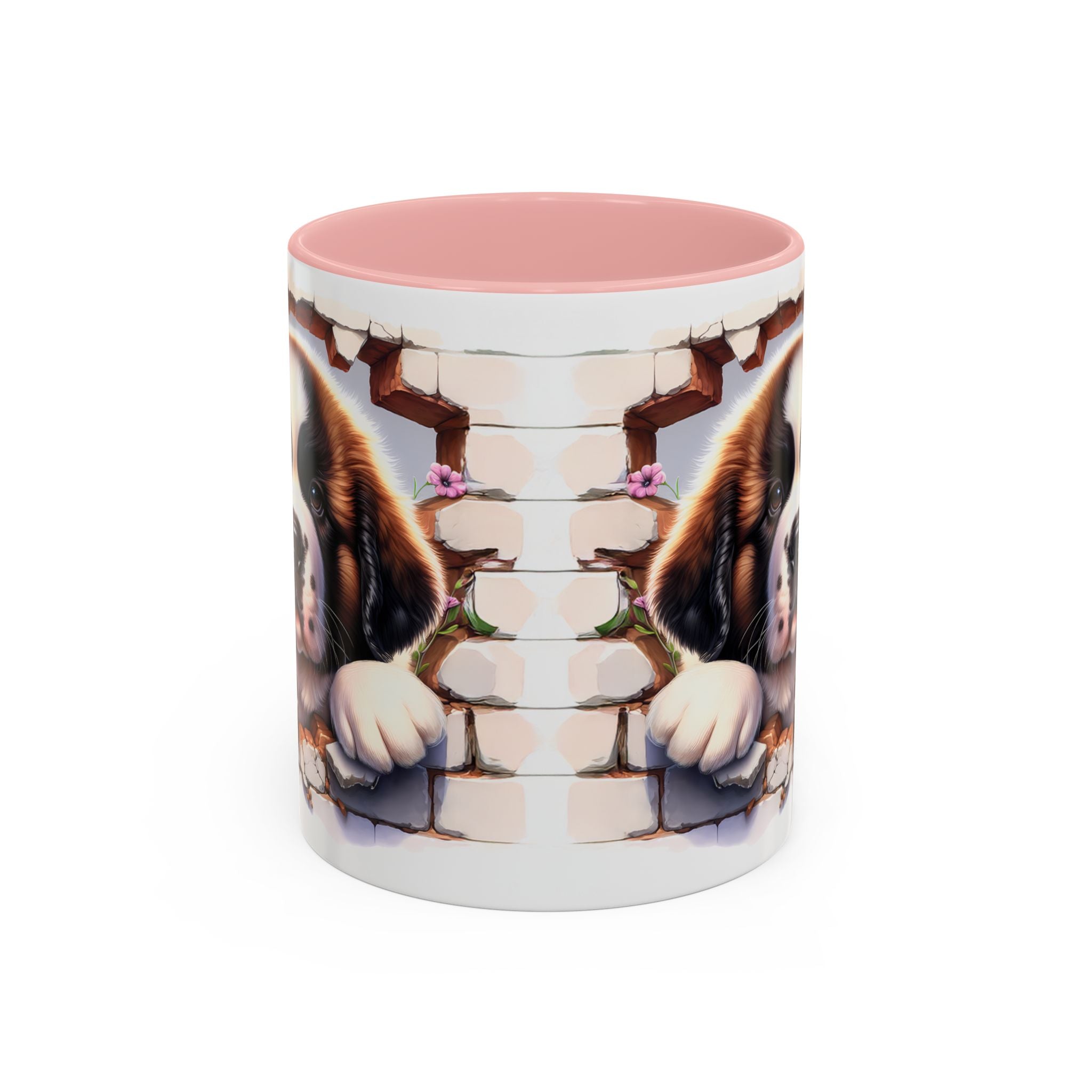 Cute Dog Breakthrough Accent Coffee Mug - Gift for Dog Lovers, Home Decor, Personalized Pet Mug, Puppy Lover's Kitchenware