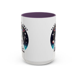 Galactic Skeleton Coffee Mug, Take Me Away Mug, Space-Themed Mug, Unique Gift for alien Lovers, Sci-Fi Cafe Mug