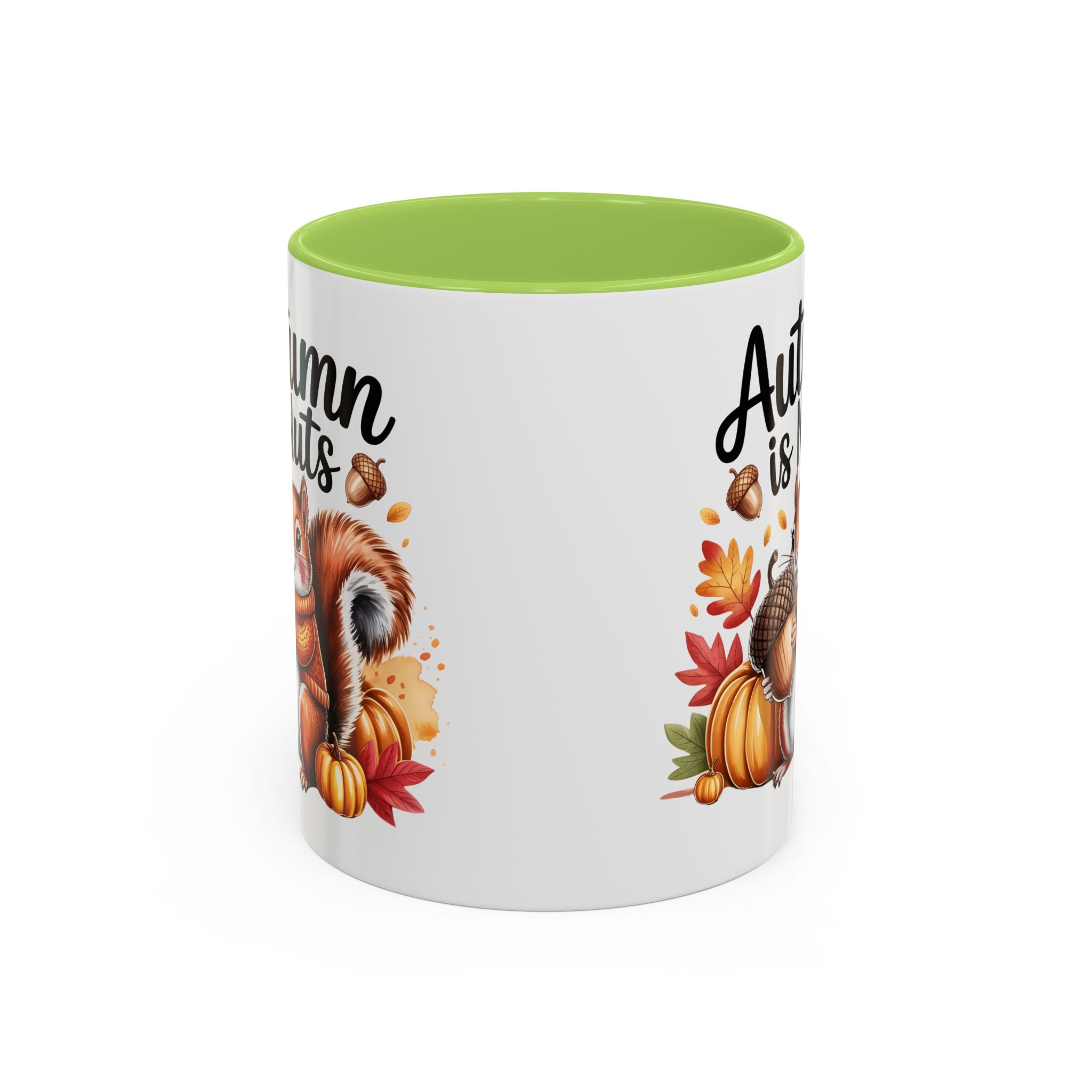 Autumn is nuts  Accent Coffee Mug - Perfect for Fall Celebrations nature and animal lovers