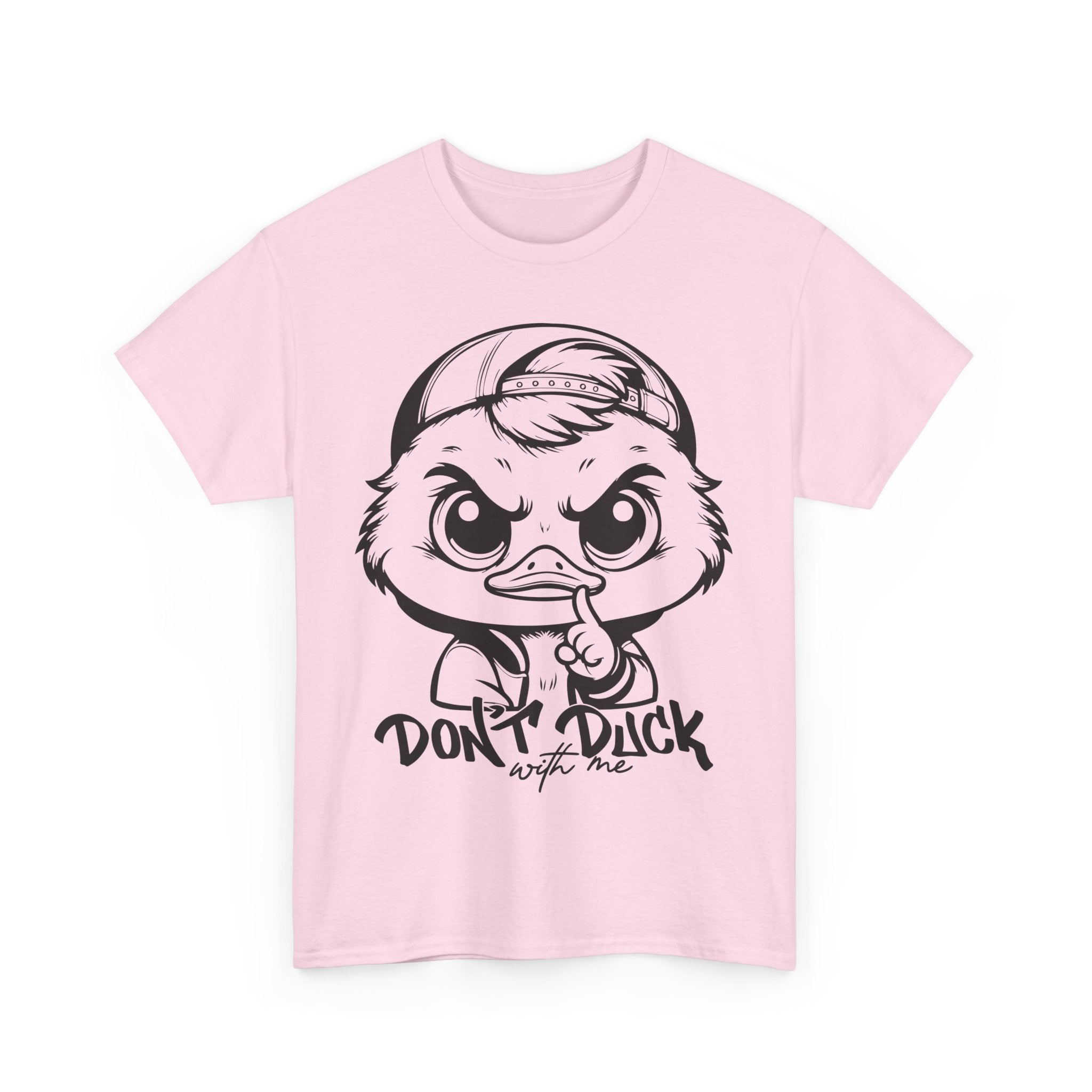 Don't Duck With Me Unisex Heavy Cotton Tee - Fun Cartoon Design Perfect for Casual Days