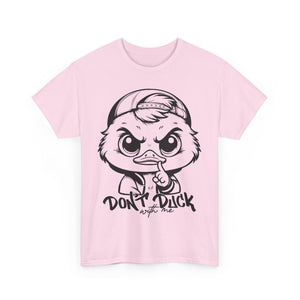 Don't Duck With Me Unisex Heavy Cotton Tee - Fun Cartoon Design Perfect for Casual Days