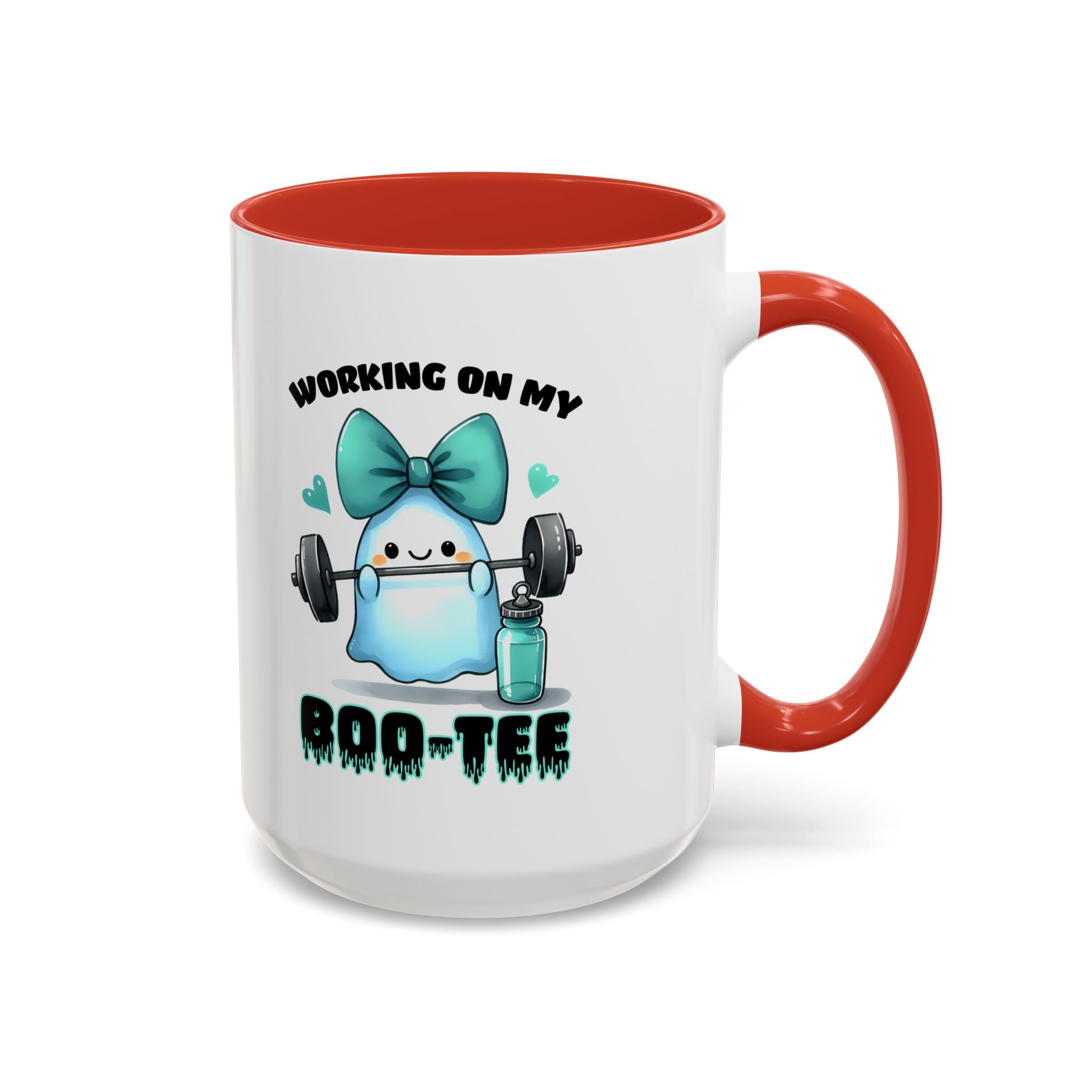 Fitness Motivation Coffee Mug, Workout Gift, Gym Decor, Boo-Tee Lover's Cup, Cute Ghost Mug