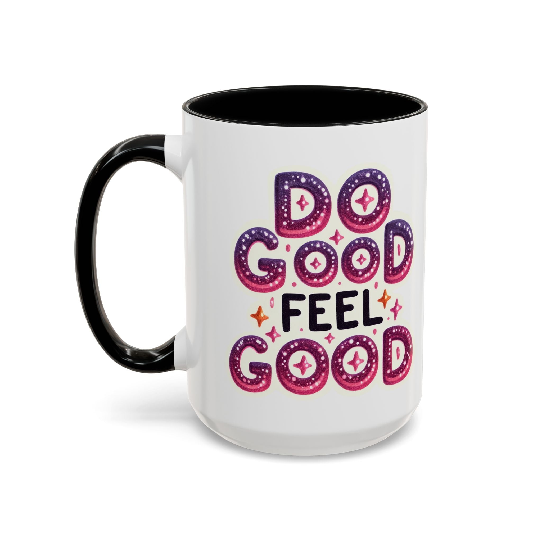 Do Good Feel Good Accent Coffee Mug — Positive Message 11/15oz