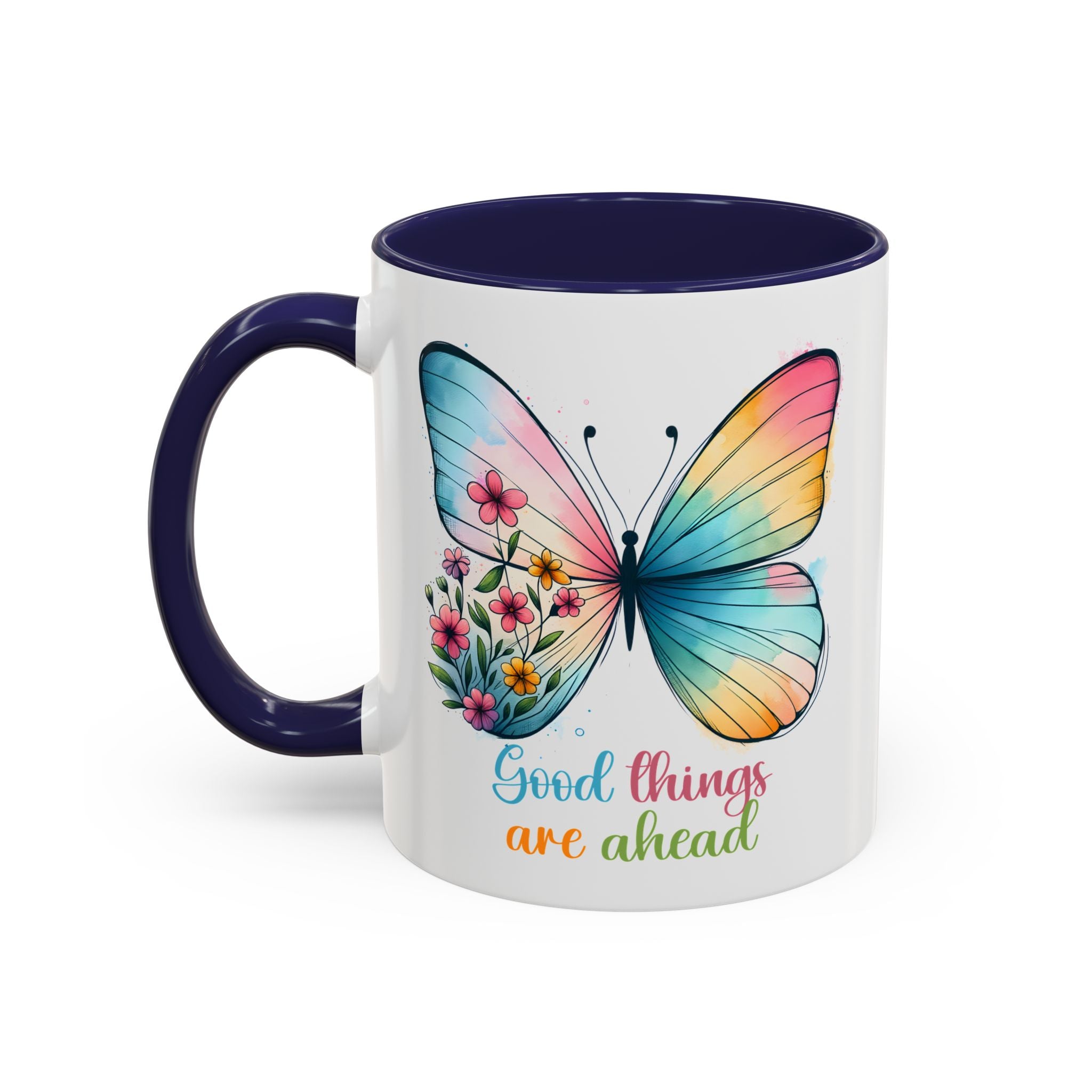 Inspirational Butterfly Coffee Mug positive vibe mental health