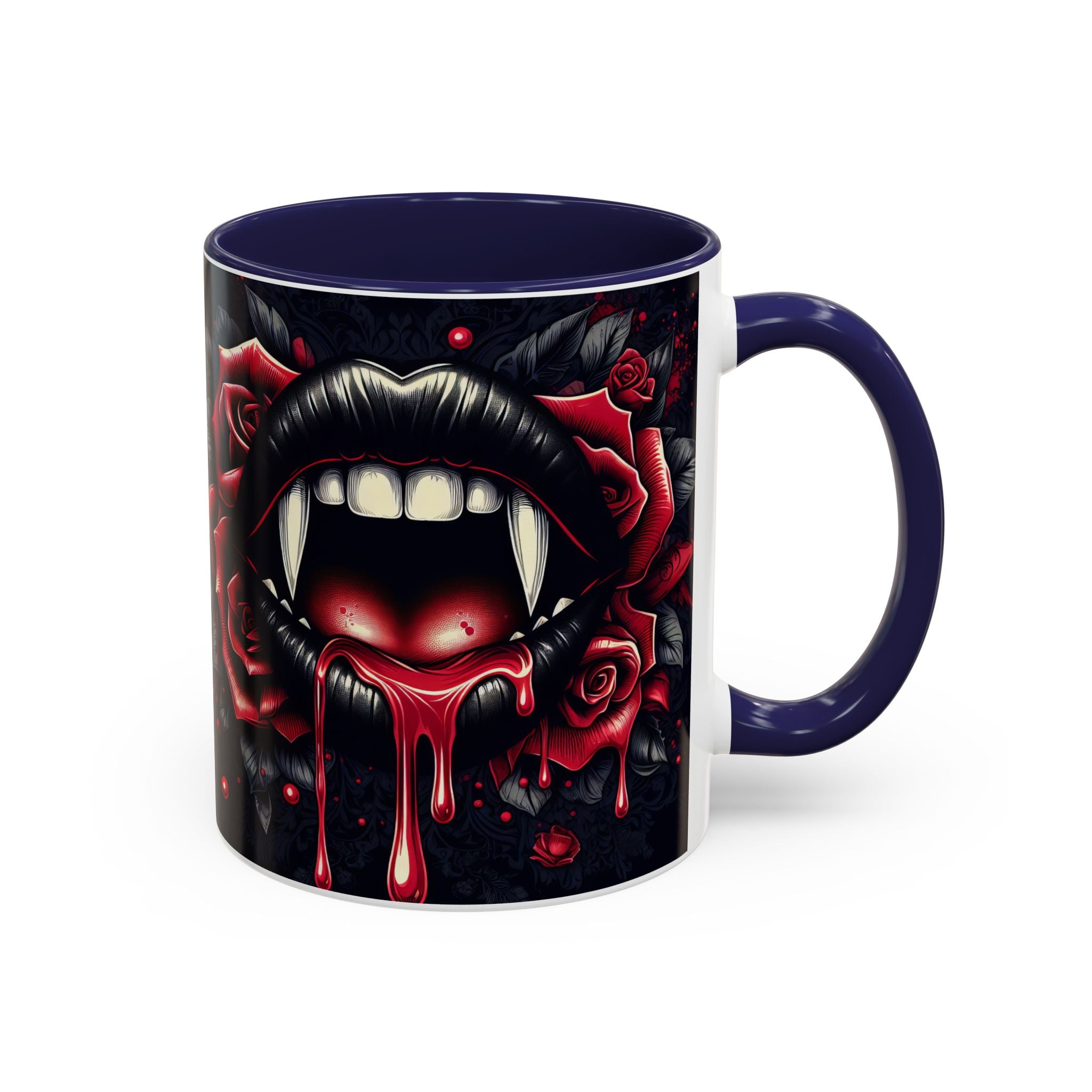 Gothic Vampire Rose Coffee Mug | Perfect for Halloween, Unique Gift, Dark Aesthetic, Gothic Decor, Horror Collectible