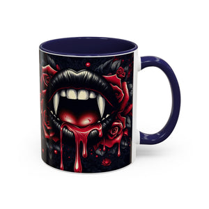 Gothic Vampire Rose Coffee Mug | Perfect for Halloween, Unique Gift, Dark Aesthetic, Gothic Decor, Horror Collectible