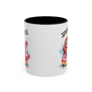 Summer Time Accent Coffee Mug - 11oz & 15oz funny cute girl floating