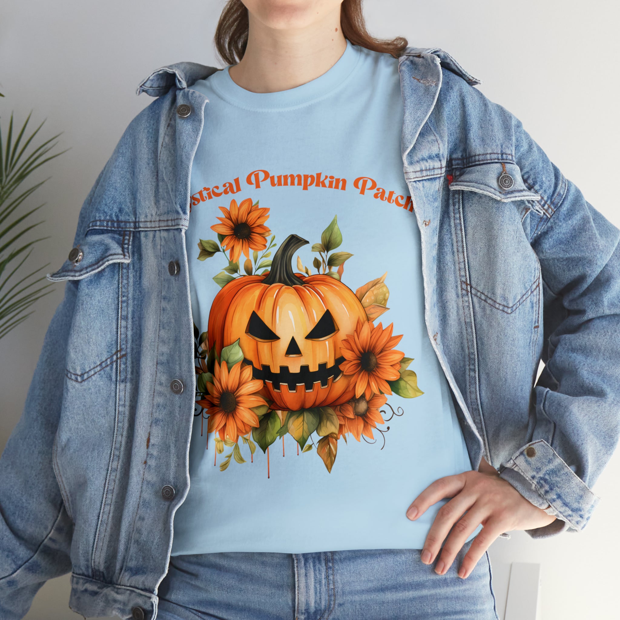 Halloween unisex t shirt mystical pumkin patch fall fun stocking stuffer Unisex Heavy Cotton Tee