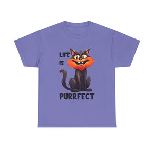 Purrfect Cat Tee, Cute Cat Lover Shirt, Fun Unisex Cotton Top, Gifts for Cat Owners, Funny Pet T-Shirt, Birthday Gift Idea