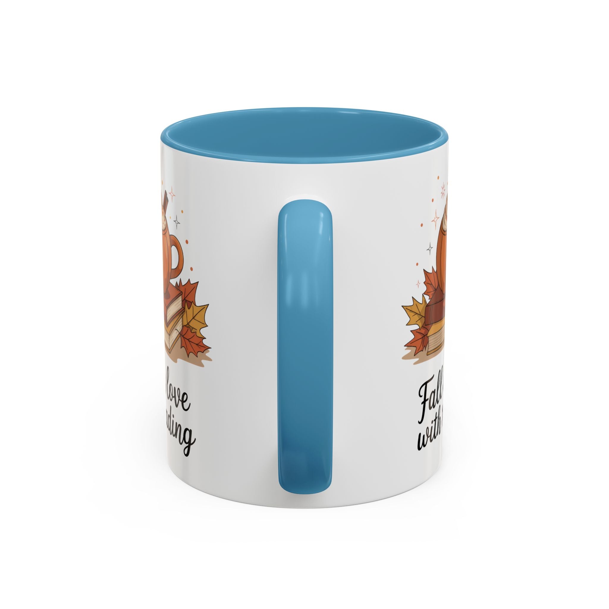 Fall-Themed Coffee Mug for Book Lovers