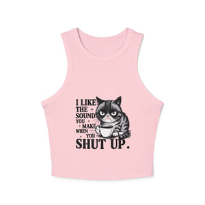 Funny Cat Tank Top, Cute Cat Lover Gift, Summer Crop Top, Pet Humor Shirt, Gift for Cat Owners, Casual Summer Wear