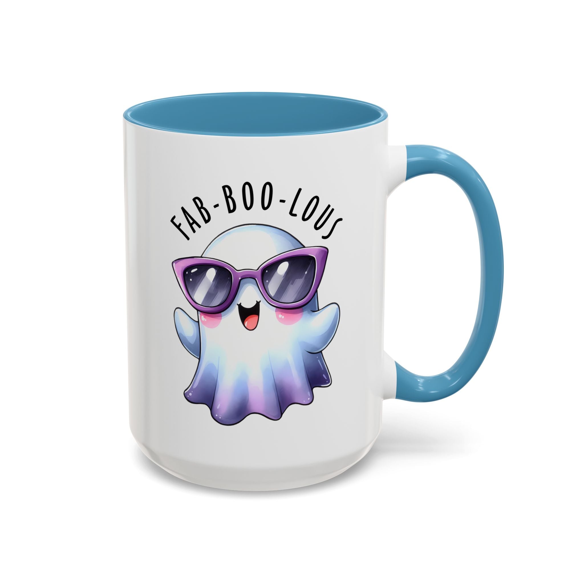 Fab-Boo-Lous Ghost Coffee Mug | Cute Halloween Mug, Fun Gift for Ghost Lovers, Spooky Seasonal Decor, Adorable Tea Cup