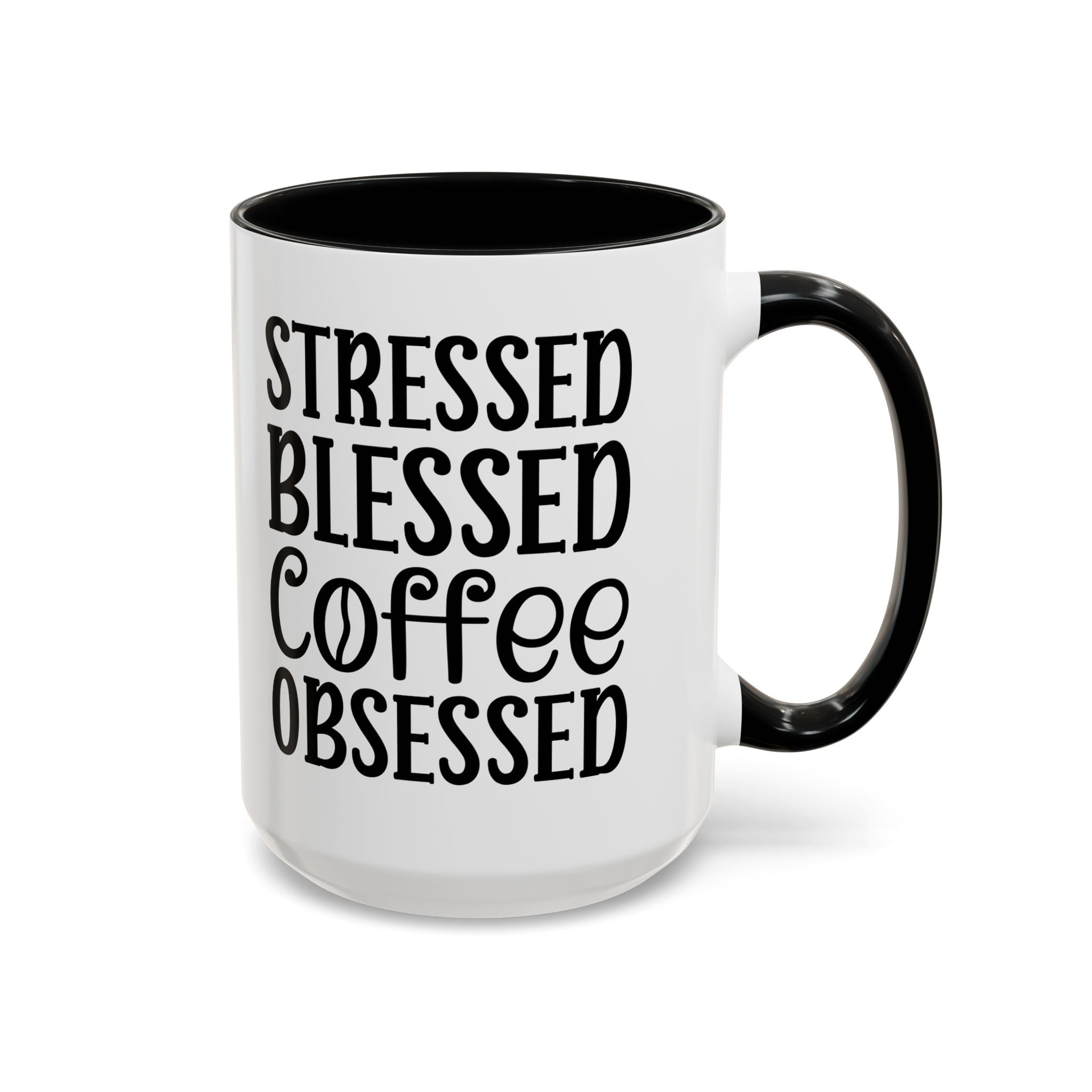Stressed Blessed Coffee Obsessed Mug, Motivational Coffee Mug, Gift for Coffee Lovers, Funny Office Mug, Self-Care Gift Idea