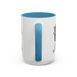Stay Positive Accent Coffee Mug - 11oz & 15oz - Cute Light Bulb & Battery Design
