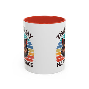 grumpy cat this is my happy face Accent Coffee Mug (11, 15oz) by the x m world