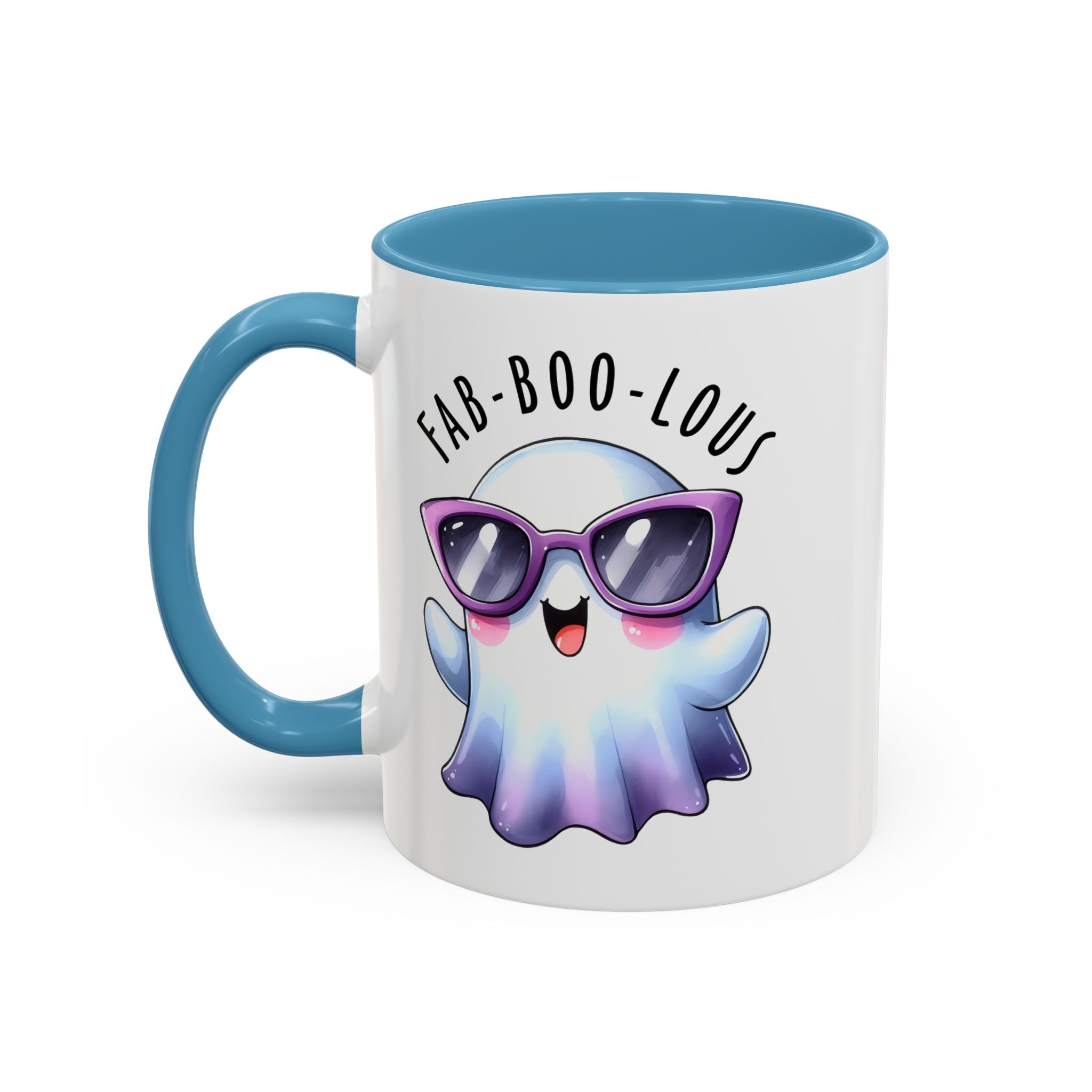 Fab-Boo-Lous Ghost Coffee Mug | Cute Halloween Mug, Fun Gift for Ghost Lovers, Spooky Seasonal Decor, Adorable Tea Cup