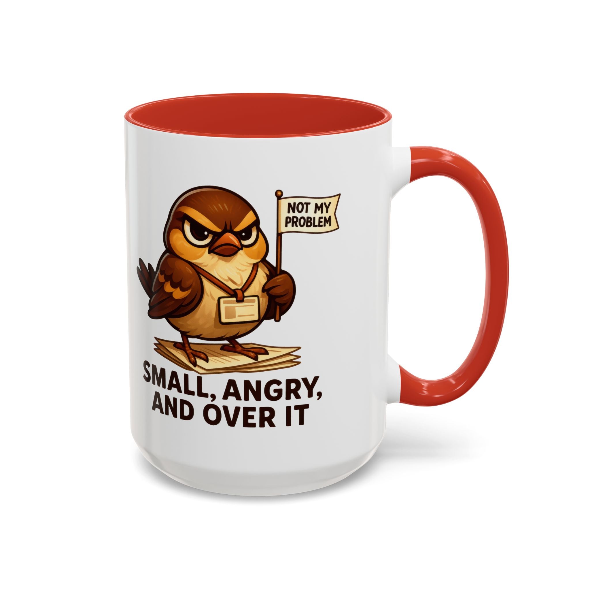 Funny Owl Coffee Mug, not my problem  Small Angry Owl Cup, Coffee Lover Present, Quirky Office