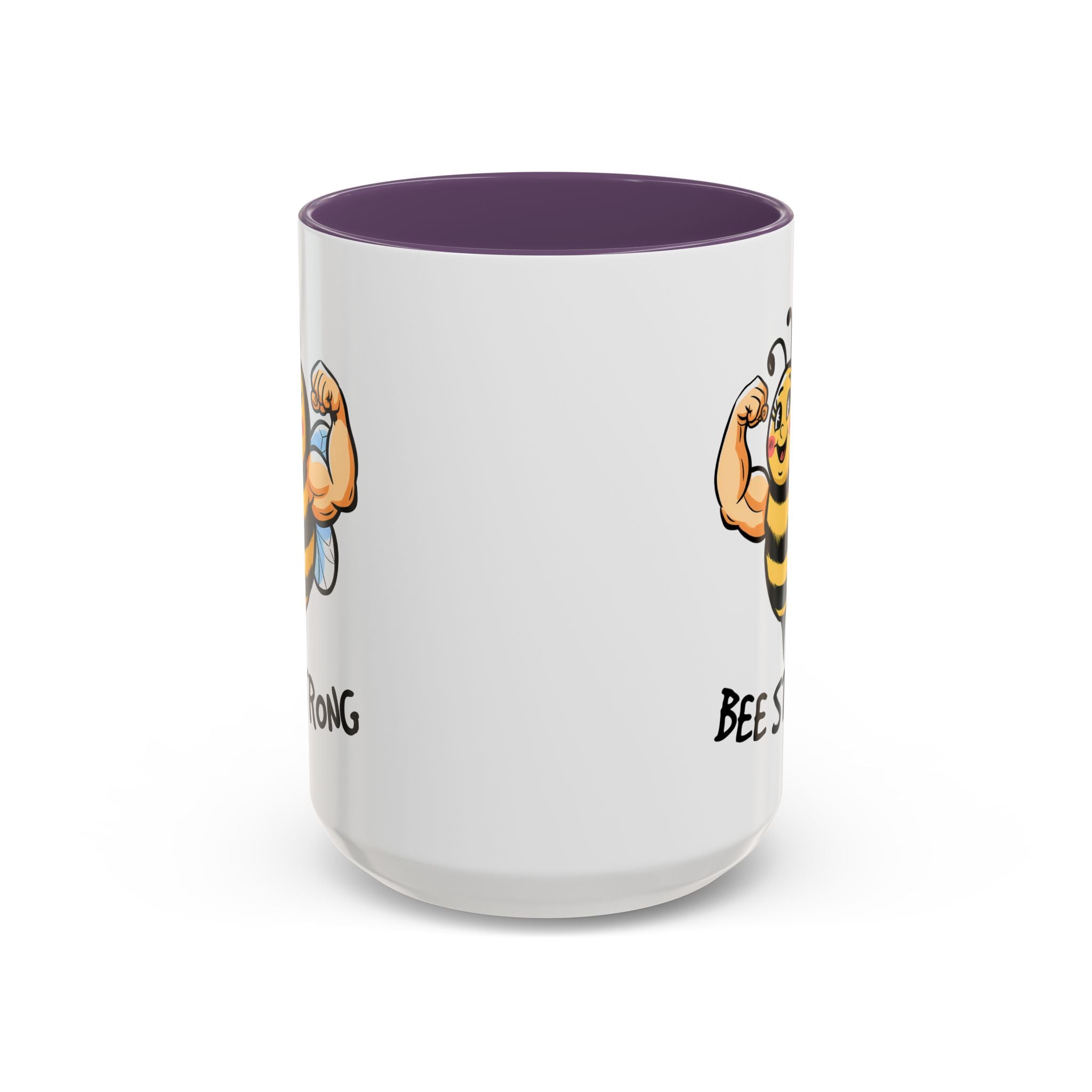 Bee Strong Accent Coffee Mug - Motivational Mug for Strength and mental health
