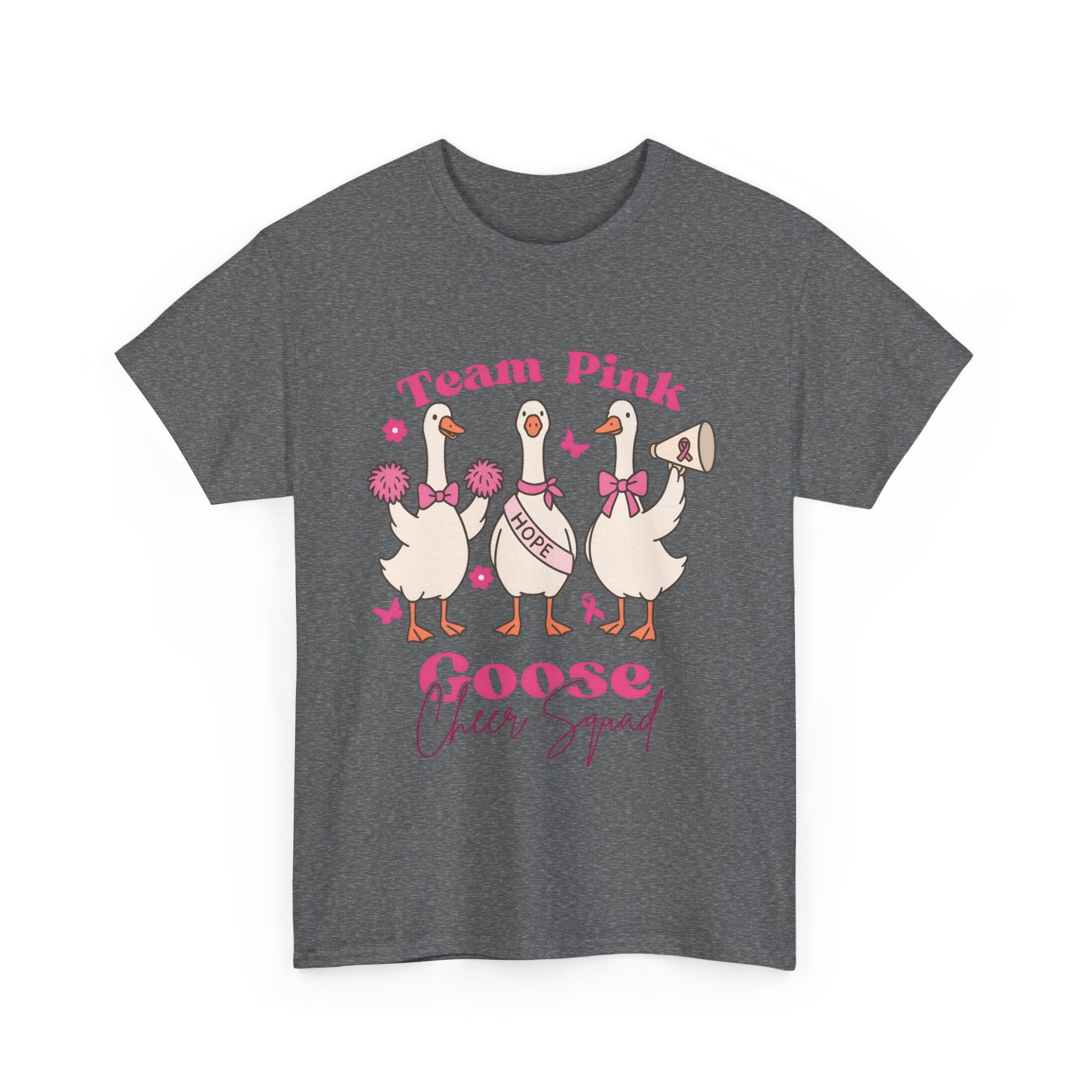 cancer awareness Cheer Squad Goose Tee - Perfect for Cheerleaders, Team Spirit, Bird Lovers, Fun Gifts, Casual Wear